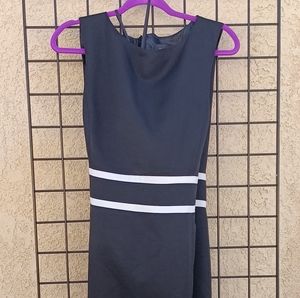 Black Label by Evan Picone Size 18 Black with White Stripes Casual Formal Busine